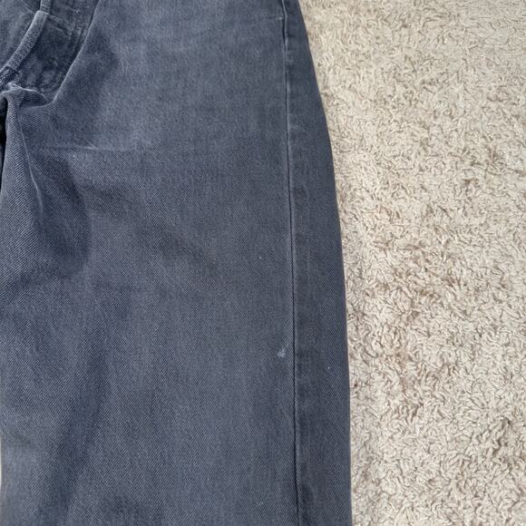 Vintage Levis 501 Jeans Mens 35X34 Black Straight Button Fly Denim Pants 90s USA - Picture 3 of 13